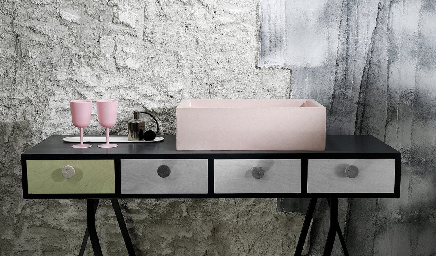 Pale Pink Bathroom Sink / Top Basin Sink