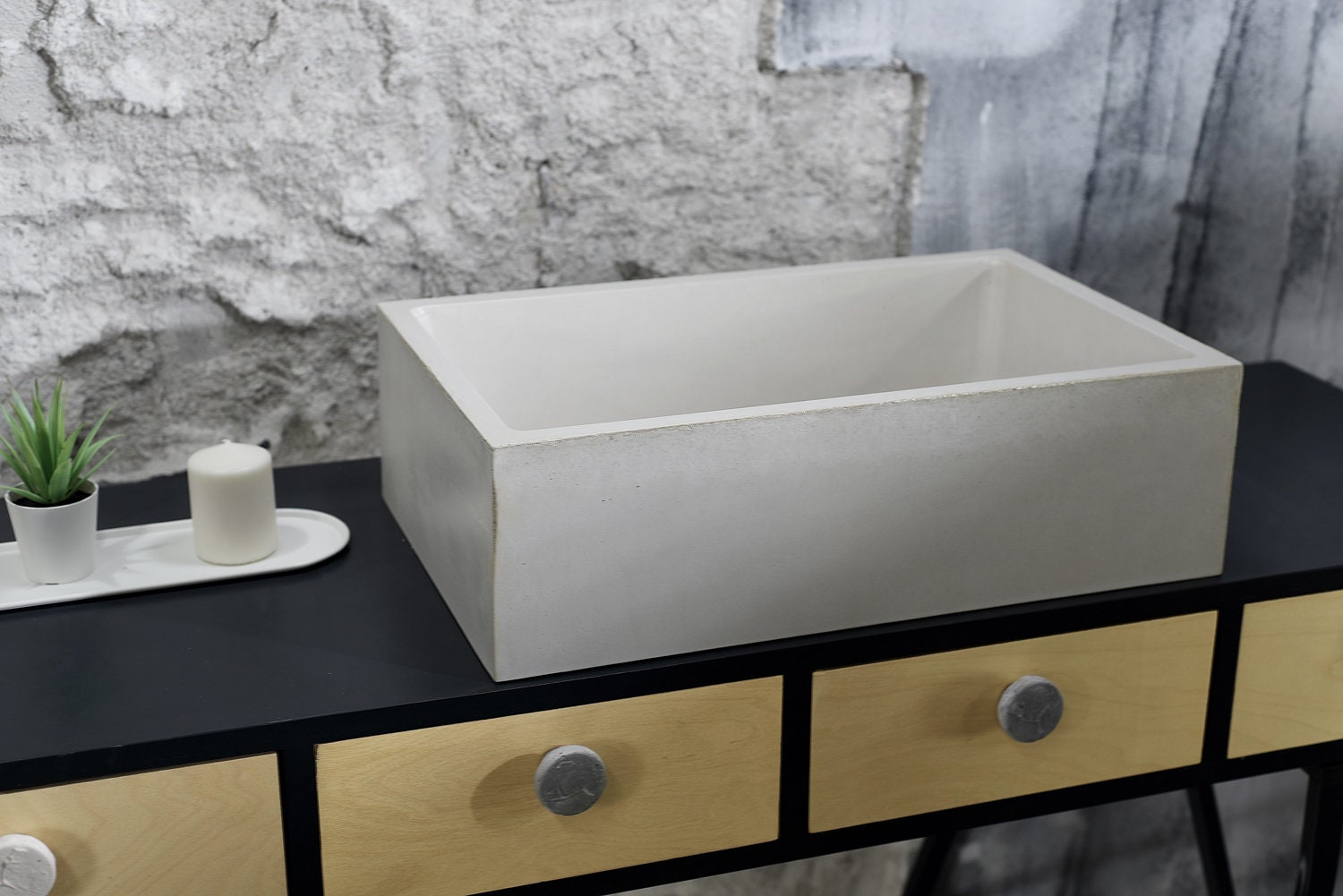 White Top Washbasin / Colored Sink Vessel