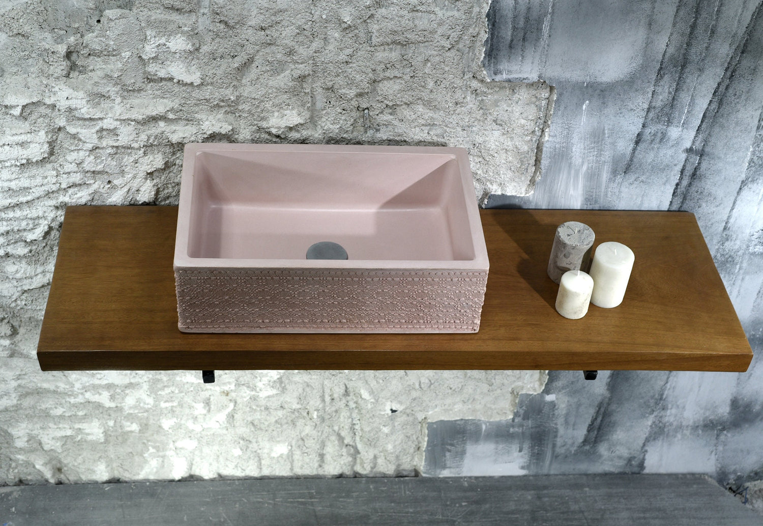 Pink Concrete Sink Morphi Pale Pink