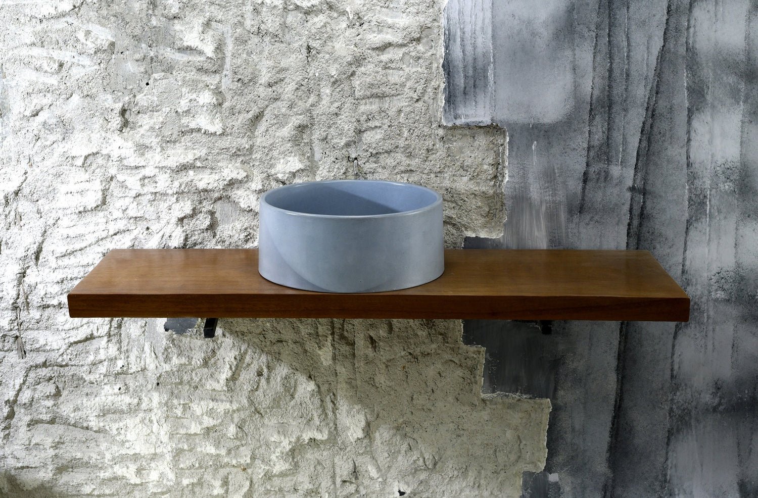 Smoky Serenity : The Grey-Infused Smoke Blue Washbasin Bowl