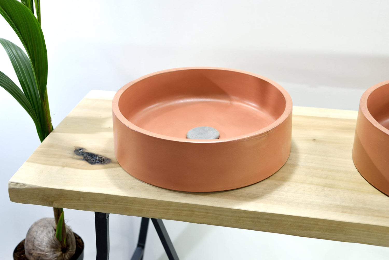 Orange Bathroom Sink / Concrete Bowl