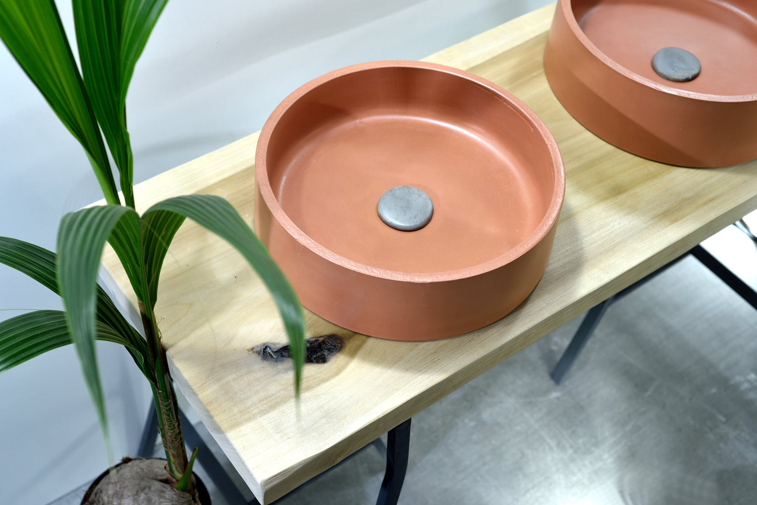 Orange Bathroom Sink / Concrete Bowl