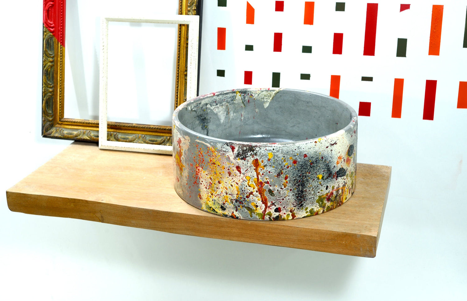 Art Graffiti Bathroom Sink / Concrete Bathroom Vessel