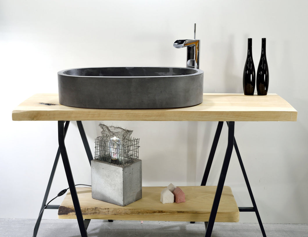 Large Bathroom Sink Vessel / Concrete Sink