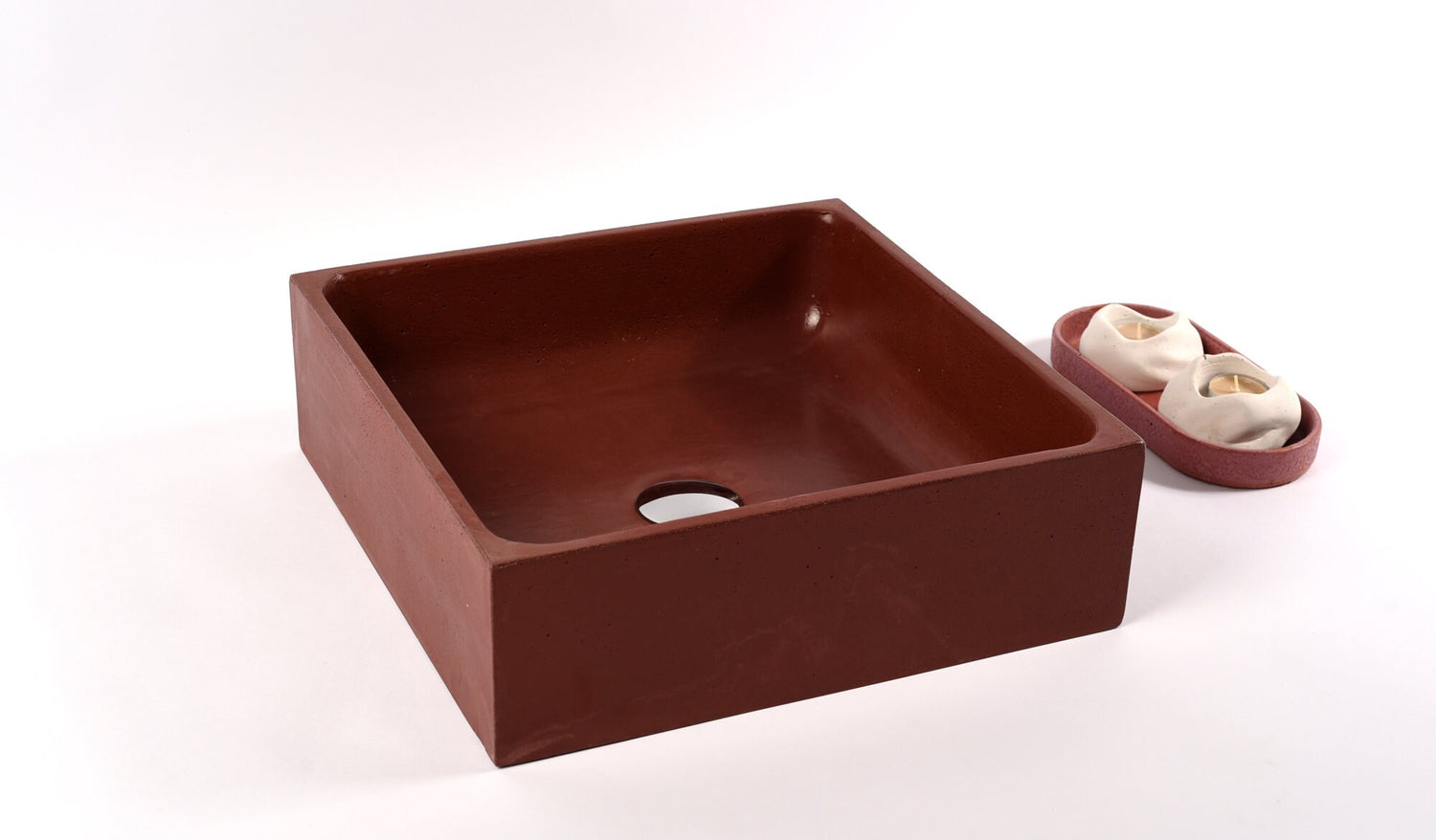 PLINT - Square Sink Dark Red Color | More Colors Available