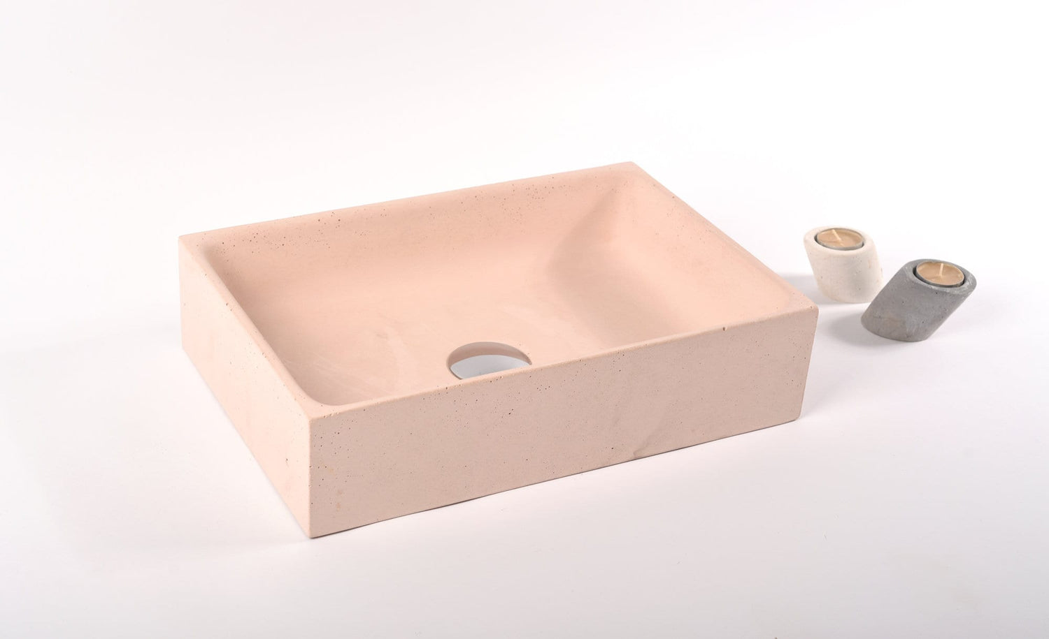 Rectangular Bathroom Sink Pale Pink | Low Price Concrete Sink