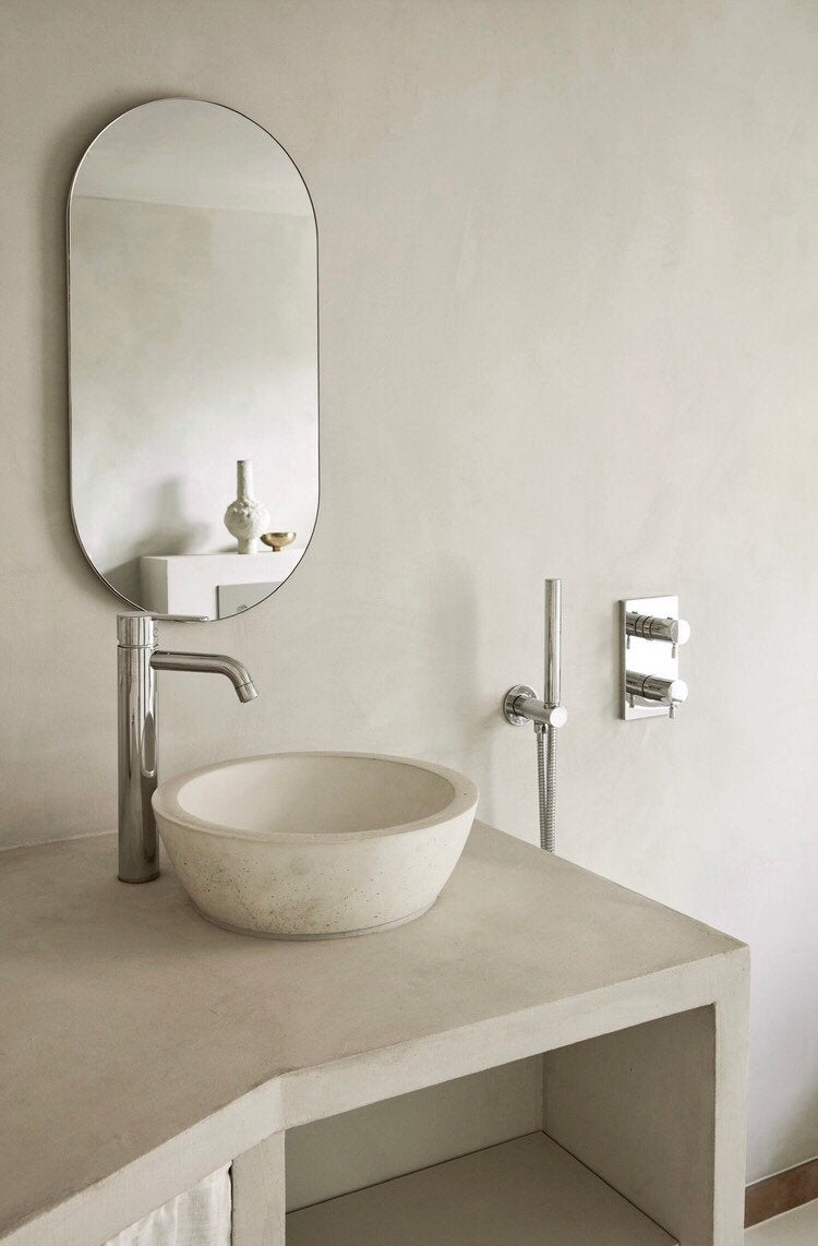 The Calice Washbasin   -  Bathroom Round Sink in Ivory Color