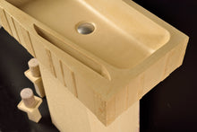 Load image into Gallery viewer, NEW Modern Rectangular Counter Top Wash Basin with Towel Holder , EPITOMI Concrete sink
