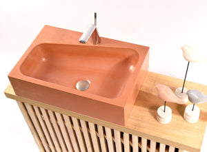 EPITOMI - NEW Modern Rectangular Counter Top Bathroom Sink