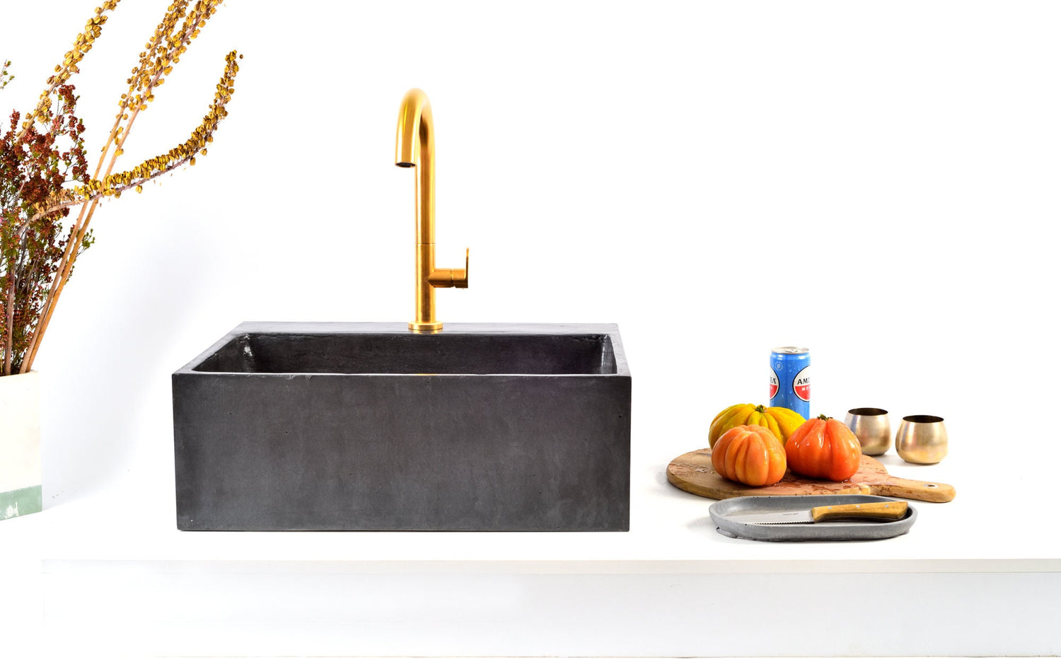 Versa Sink: Your All-in-One Concrete Washbasin for the Kitchen, Bathroom, and BBQ.