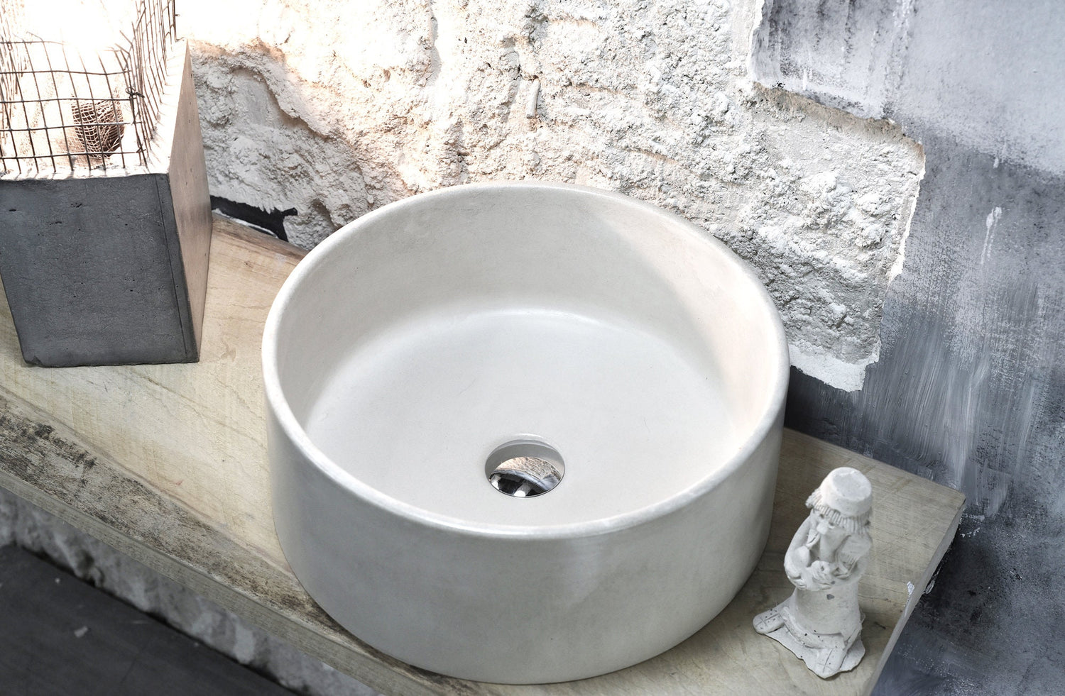 Oi - Low Price Off White Round Sink