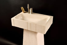 Load image into Gallery viewer, EPITOMI : Elegant Rectangular Washbasin with Pedestal and Customization Options
