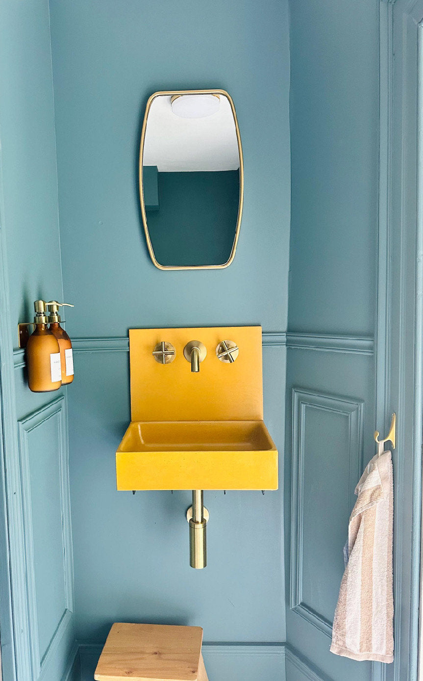 Yellow Deep Corn Backsplash Washbasin: Elevate Your Bathroom