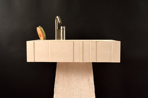 EPITOMI : Elegant Rectangular Washbasin with Pedestal and Customization Options