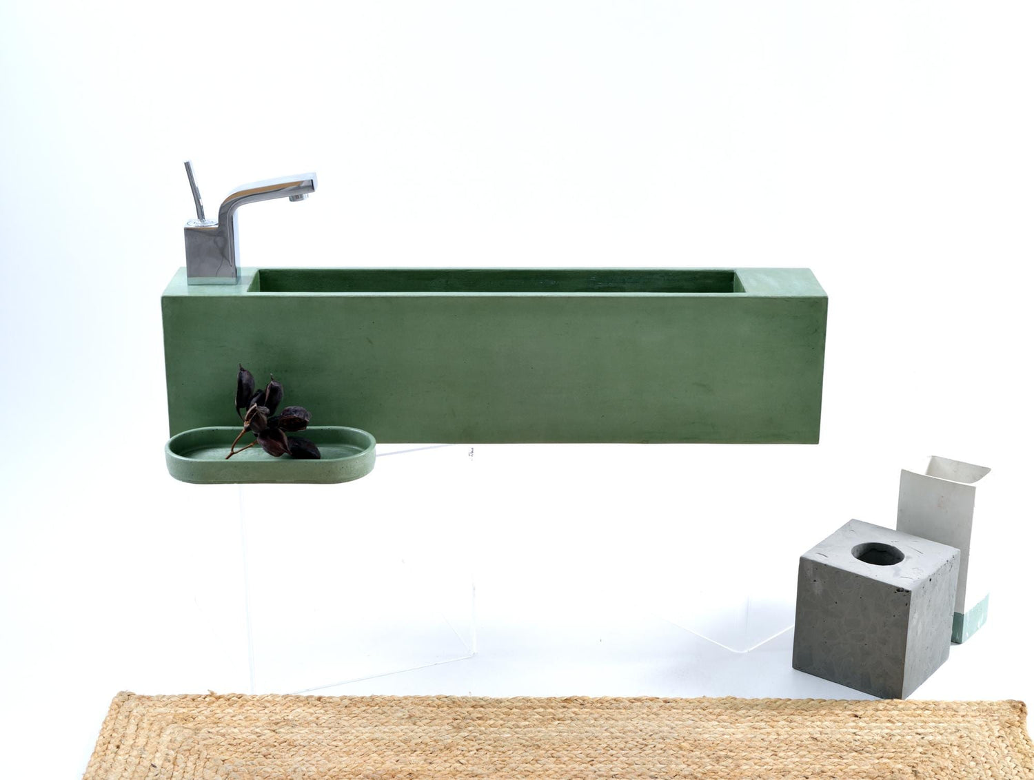 Long and Slim Washbasin : Perfect for Small Spaces with Architectural Elegance