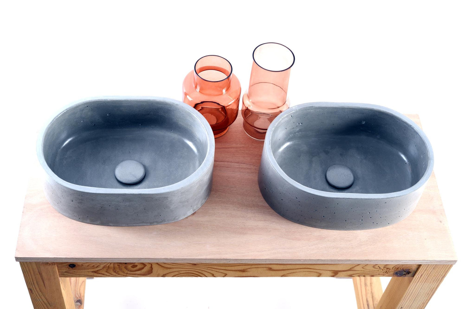 Oval Washbasin Elegantly Crafted with Custom Sizing Options , Oval Sink in Ice Grey Color.