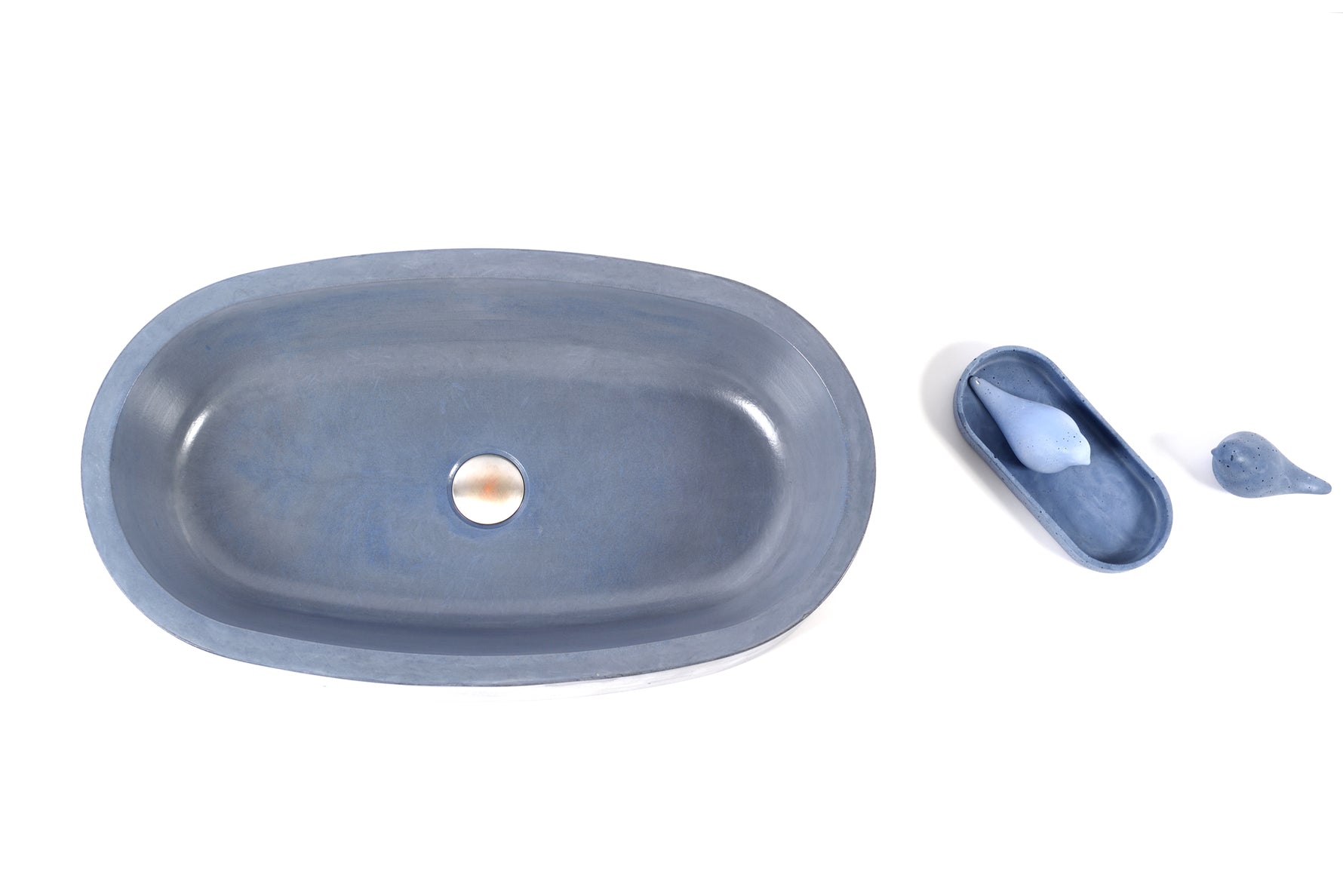 Lebek Big Washbasin Steel Blue Grey - robertotiranti.shop