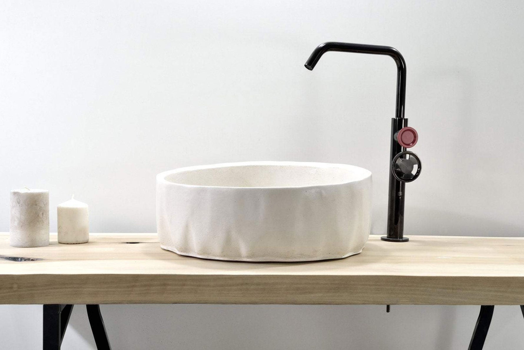 Flut - White Concrete Sink - robertotiranti.shop