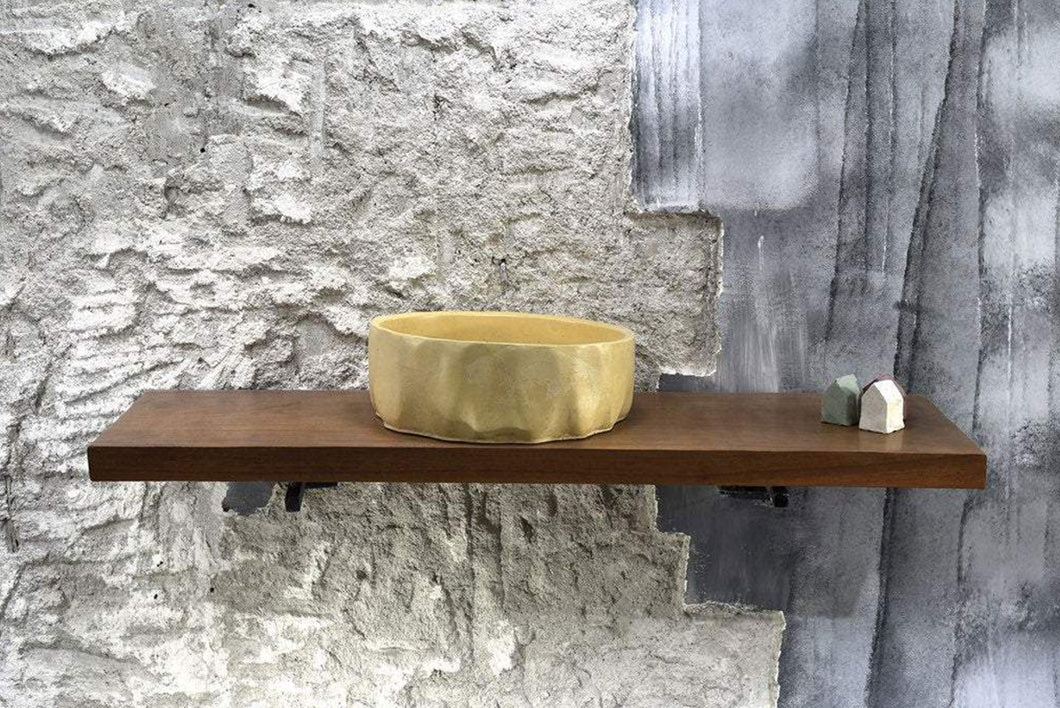 Flut - Yellow Concrete Vessel - robertotiranti.shop