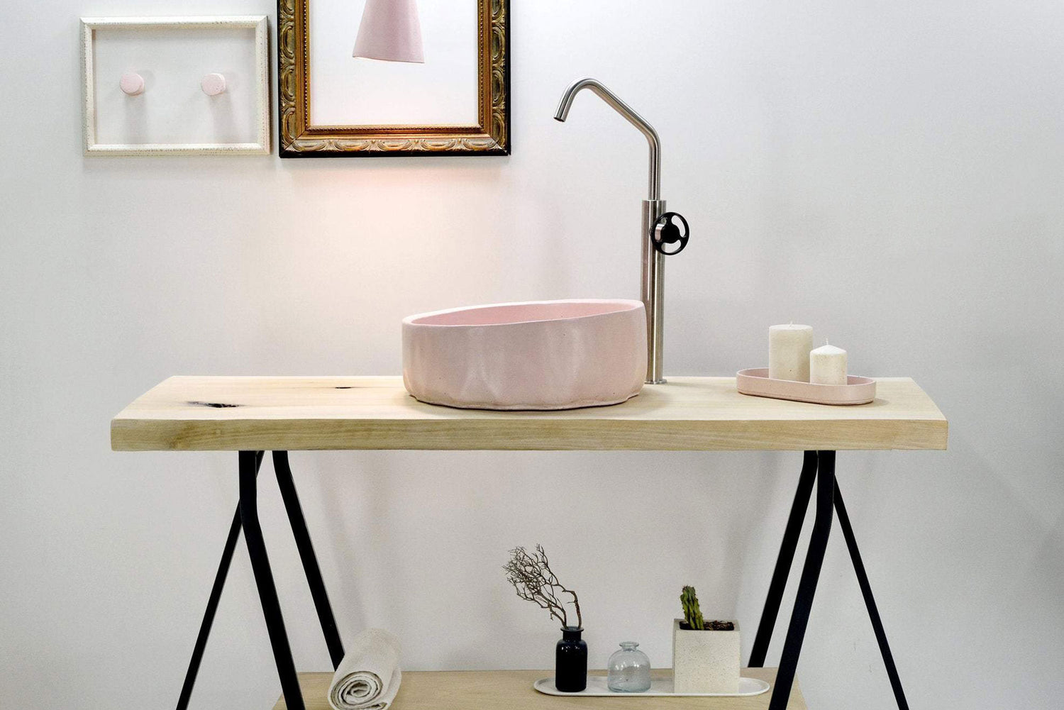 Flut Pale Pink Concrete Sink - robertotiranti.shop