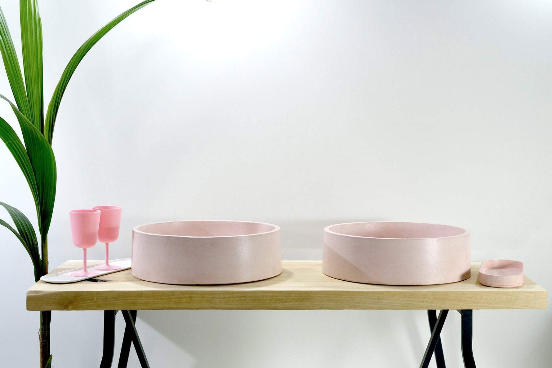 Olia -  Pale Pink Concrete Sink - robertotiranti.shop