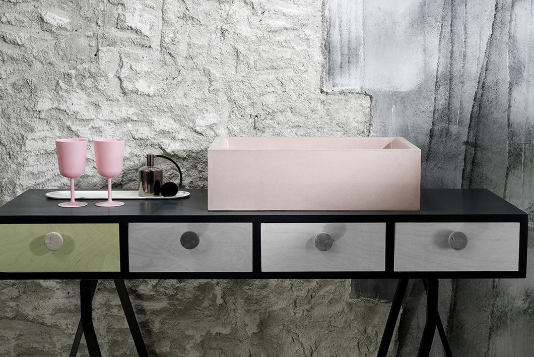 Witi - Pale Pink Bathroom Sink - robertotiranti.shop