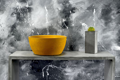 Beneba - Yellow Bathroom Sink - robertotiranti.shop