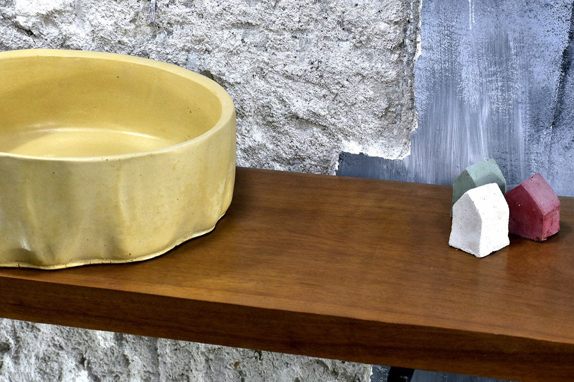 Flut - Yellow Concrete Vessel - robertotiranti.shop