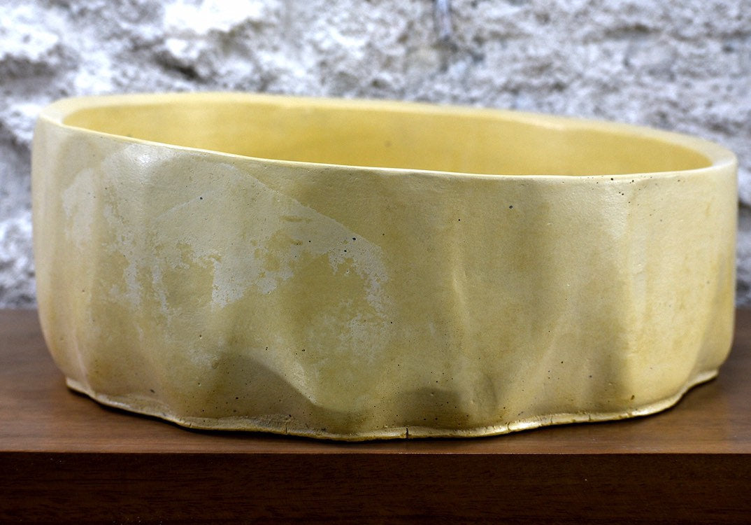 Flut - Yellow Concrete Vessel - robertotiranti.shop