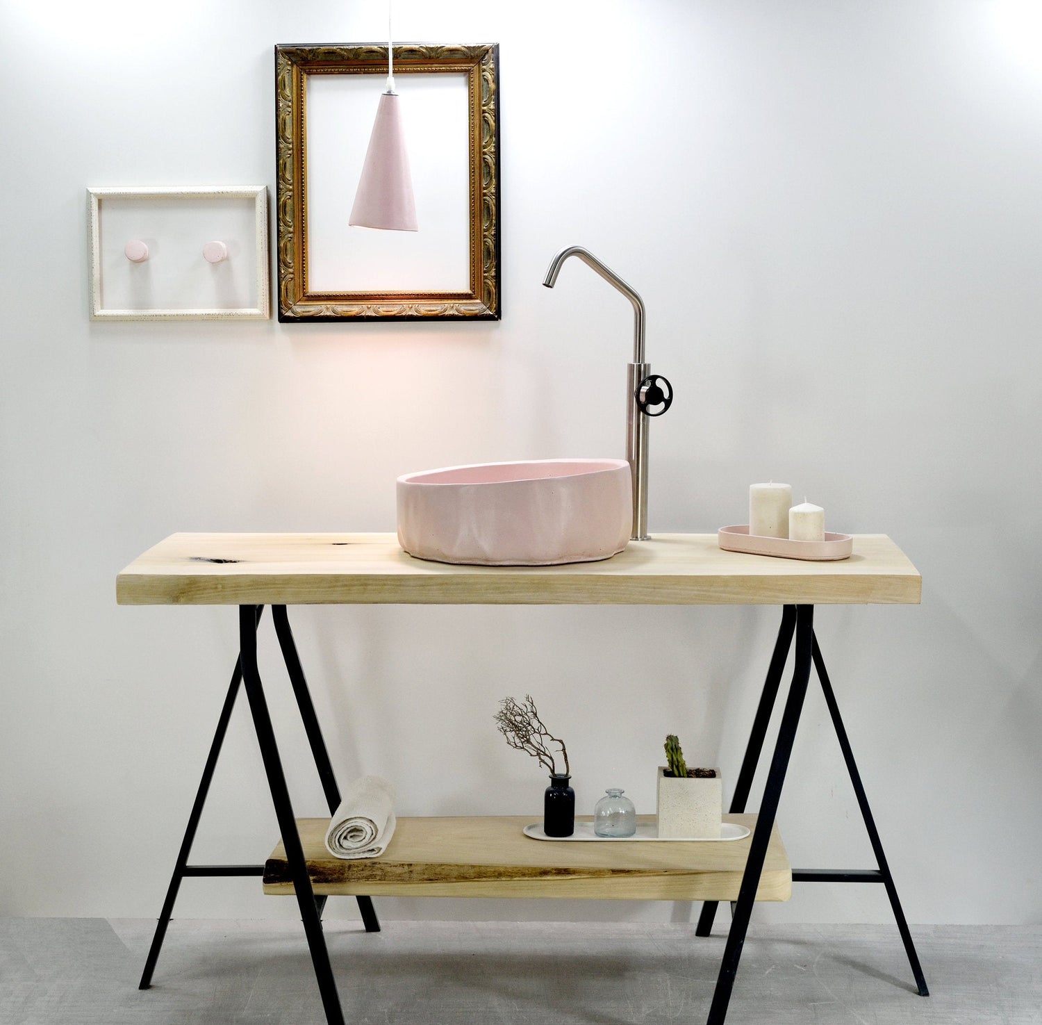 Flut Pale Pink Concrete Sink - robertotiranti.shop