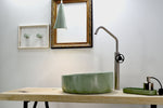 Flut -  Green Round Concrete Vessel - robertotiranti.shop