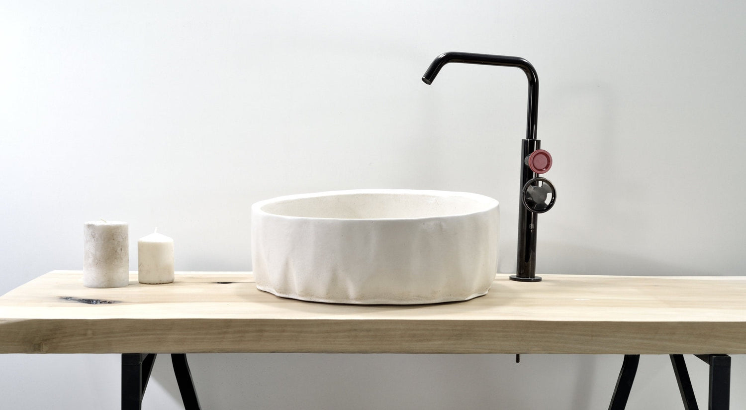 Flut - White Concrete Sink - robertotiranti.shop