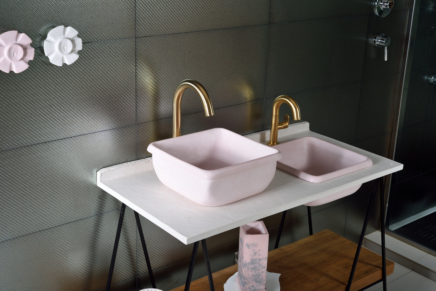 Kalo -Pale Petal Pink Bathroom Sink - robertotiranti.shop