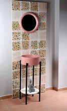 Load image into Gallery viewer, Pink Bathroom Sink with Metal Stand - robertotiranti.shop

