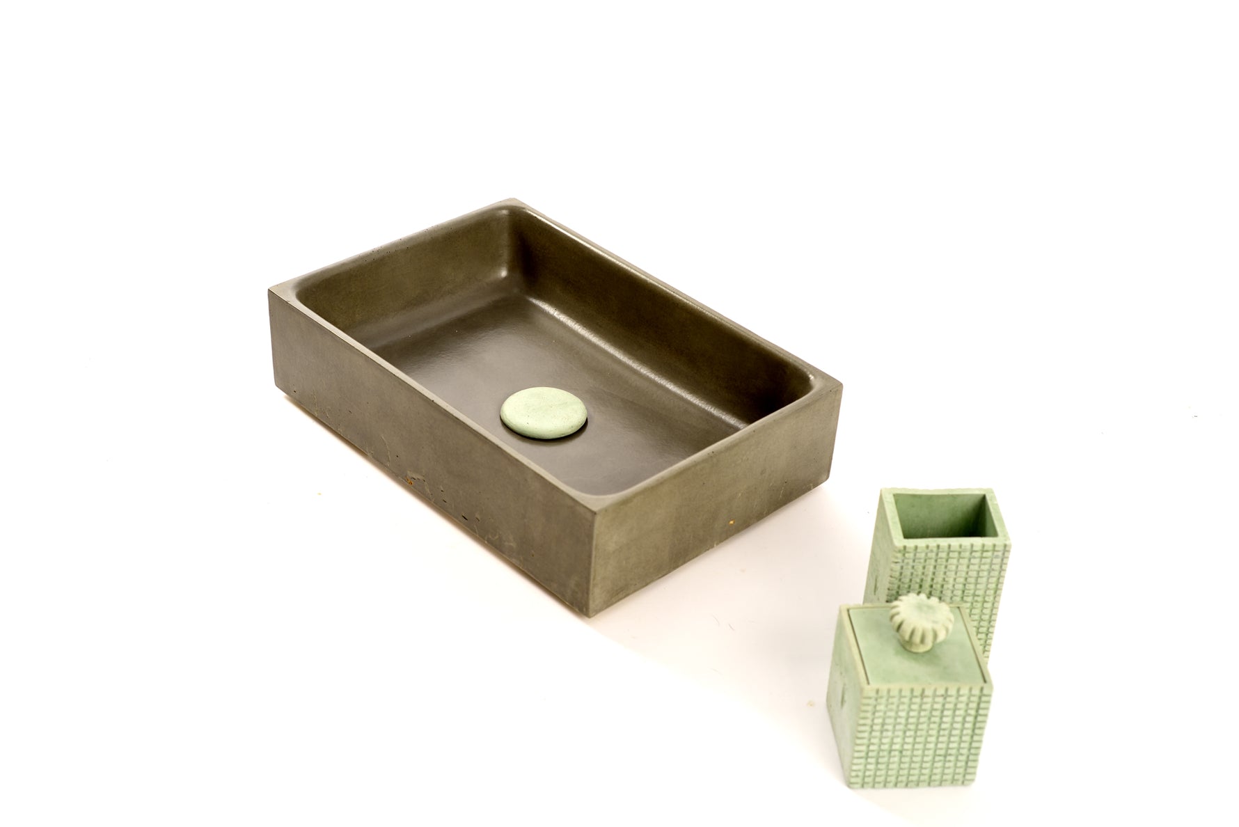 Plint Vanity Basin Dark Green - robertotiranti.shop